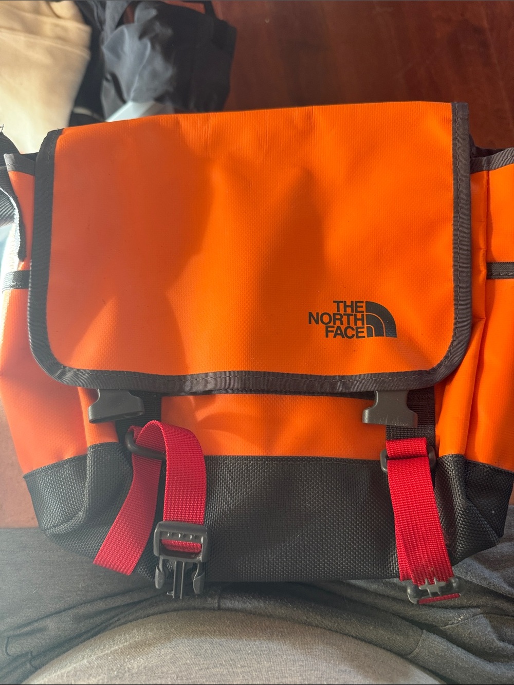 The North Face Orange and Red Messenger Bag
